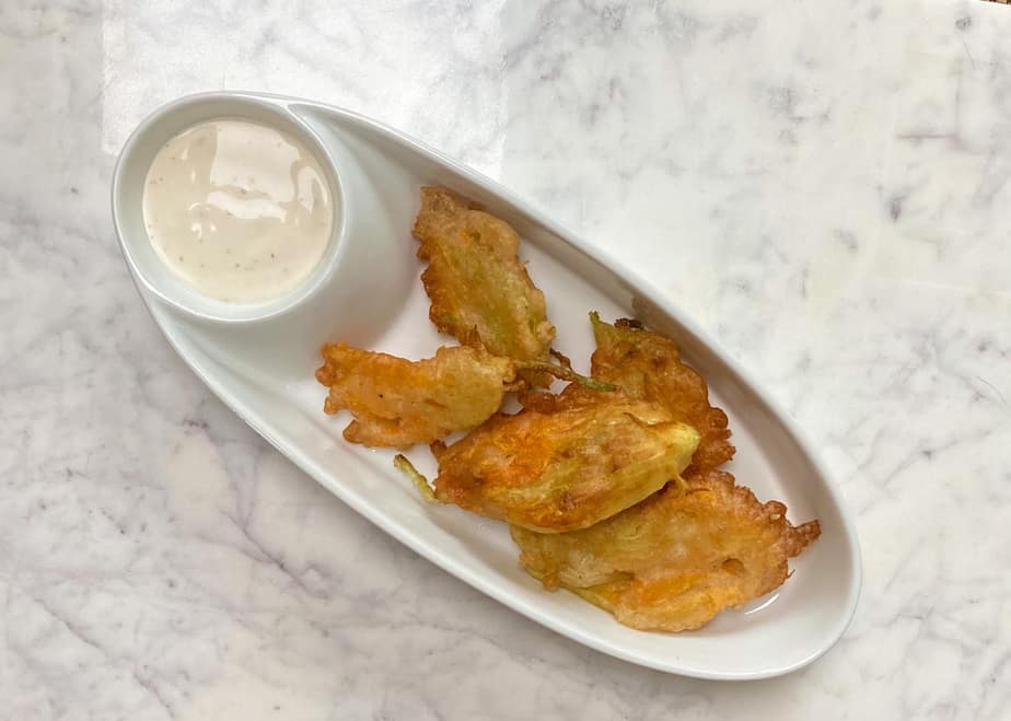 Beer Batter Fried Zucchini Flowers Hungry Dane Kitchen