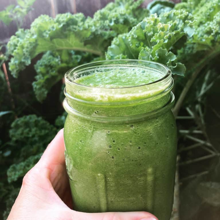 Fresh Kale and Fruit Smoothie